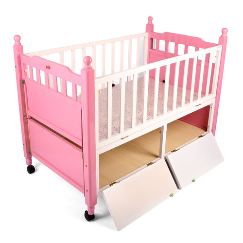 Junior Pink Baby Cot